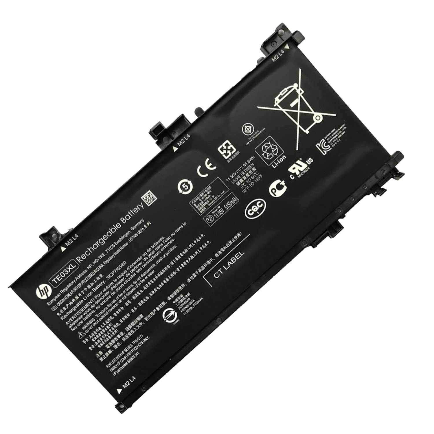 Amazon.com: HP TE03XL 11.55V 61.6Wh Laptop Battery for Omen 15